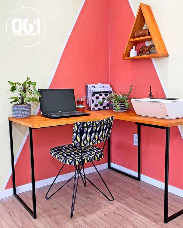 Mesa de Computador Industrial em "L"