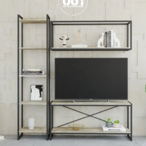 Estante Industrial Modular Para Sala de Estar - 3 Peças