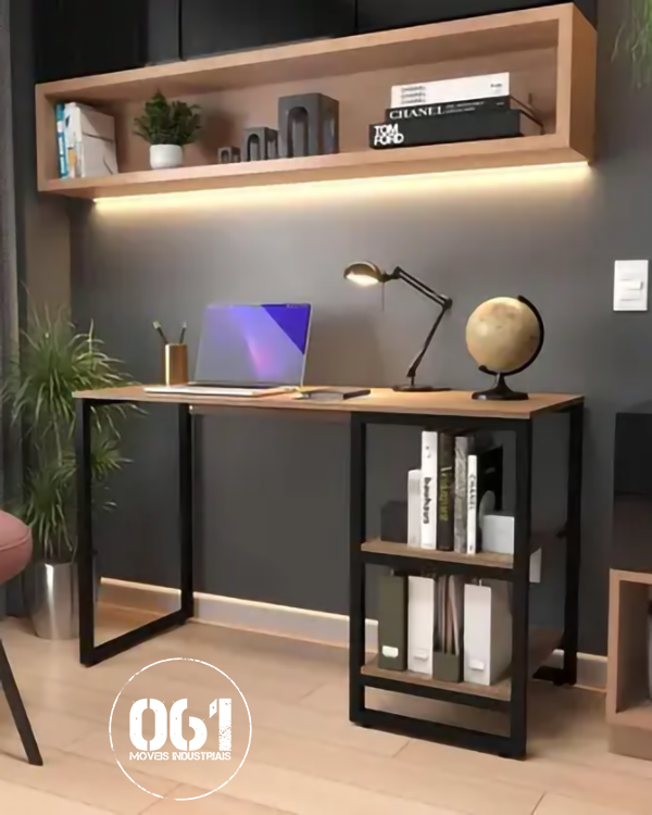 Mesa para Computador Industrial com 2 Prateleiras