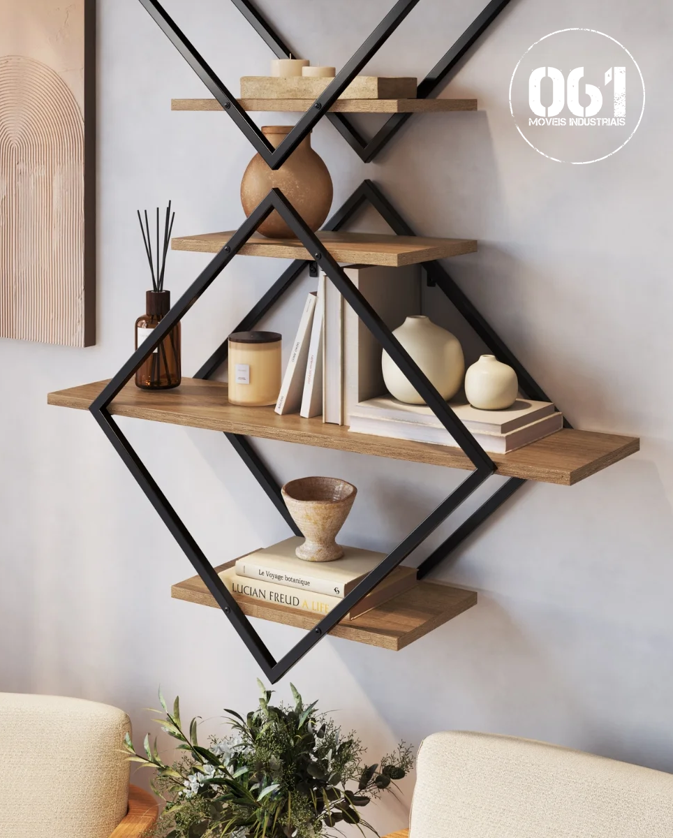 Prateleira Losango Industrial 3 Níveis