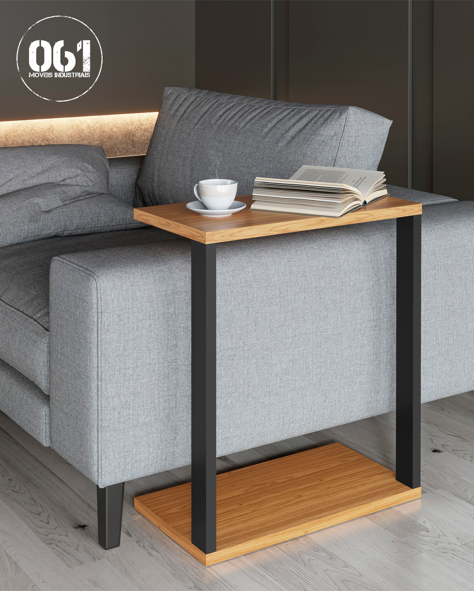 Criado Muda para Sofá Industrial