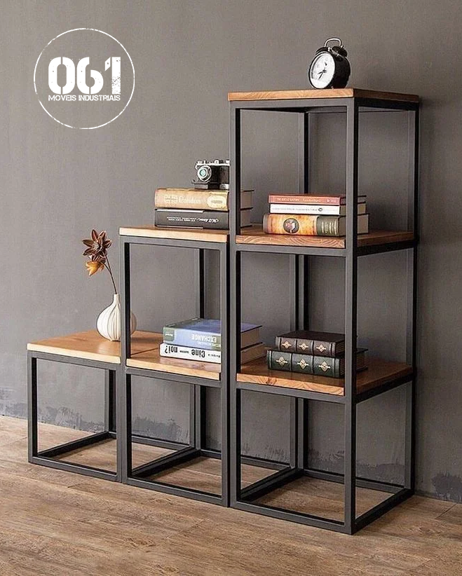 Estante Tripla Modular Industrial 3 Peças